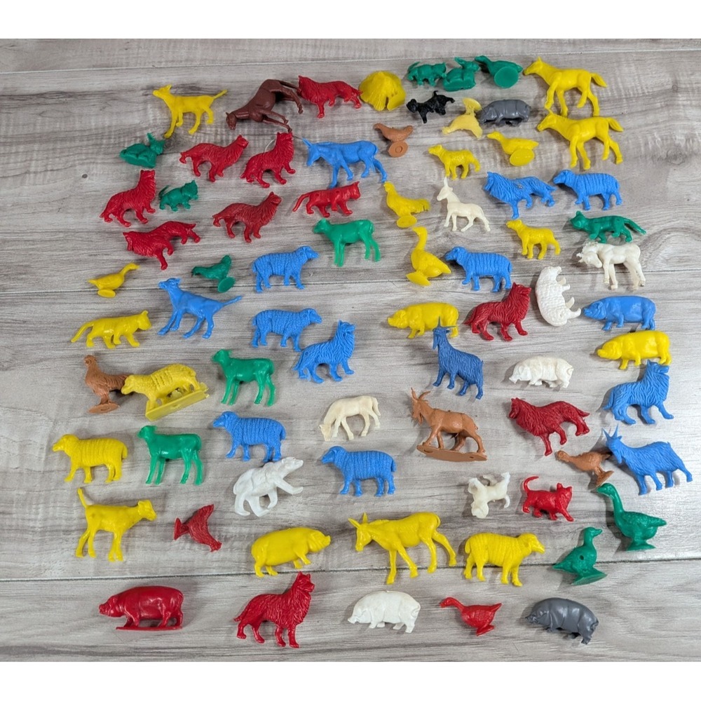 MPC Jungle / Farms Animals Vtg 1960s 1970s Playset Figures Lot of 70+ Figure
